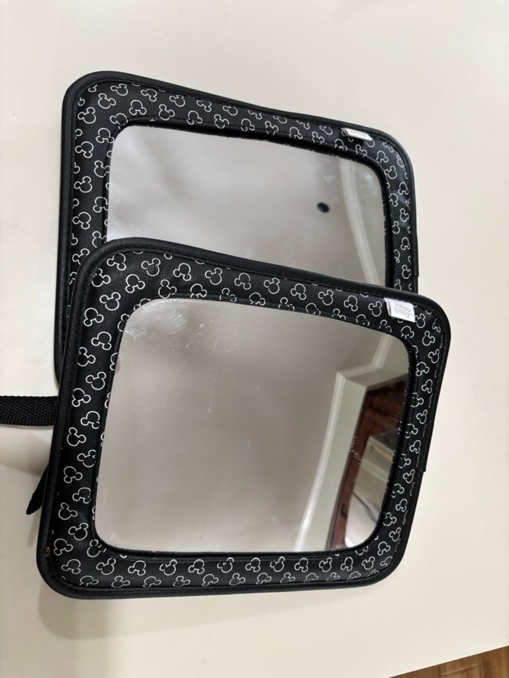Disney Baby Black & White Mickey Head Double Car Mirror